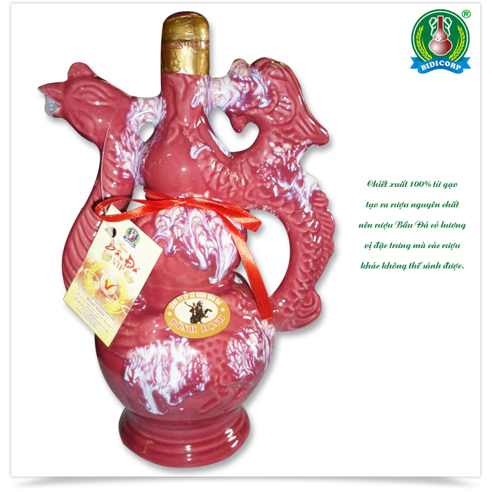 Chai sứ rồng nhiều màu - 750ml - 47 độ