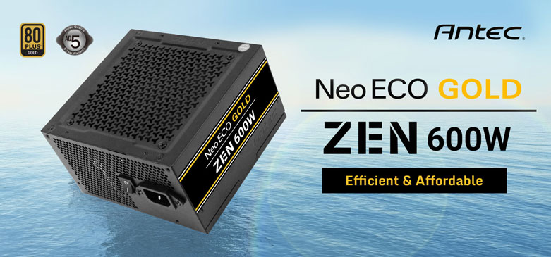 Nguồn máy tính ANTEC N600G Zen - 600W - 80 Plus Gold