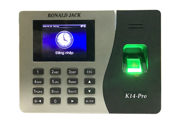 Máy chấm công vân tay thẻ cảm ứng ronald jack K14 Pro