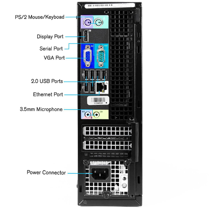 Máy tính Dell Optiplex 390 i5/2400 RAM 4Gb HDD 250GB (tặng USB wifi) - Hàng nhập khẩu