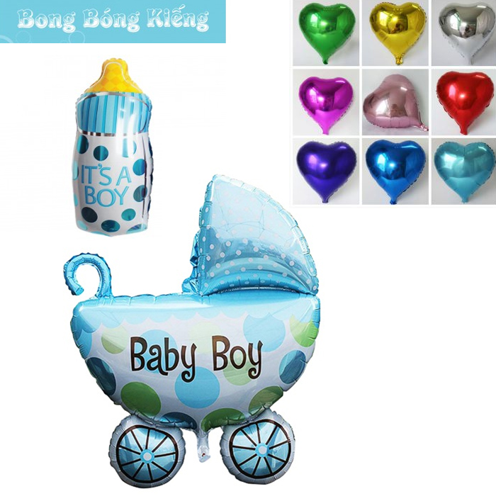 Bộ bong bóng trang trí tiệc cho bé + ống thổi