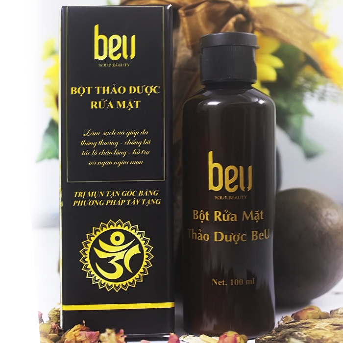 Bột thảo dược rửa mặt sạch mụn cám BeU 50gr