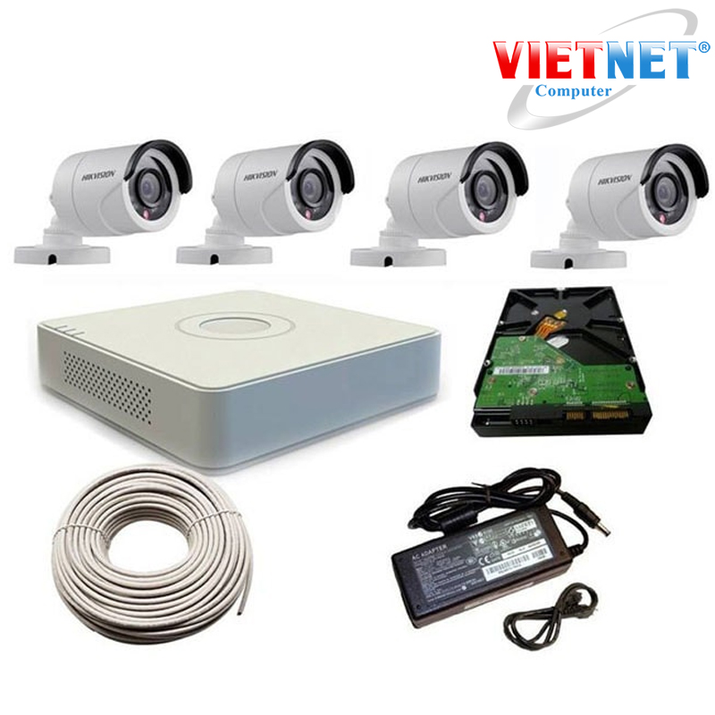 Trọn bộ 6 camera AHD từ 1.3 - 1.5mp DS-2CE16D0T-IRP