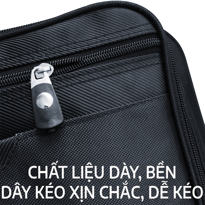 Cặp xách Laptop xịn 3 ngăn có quai đeo