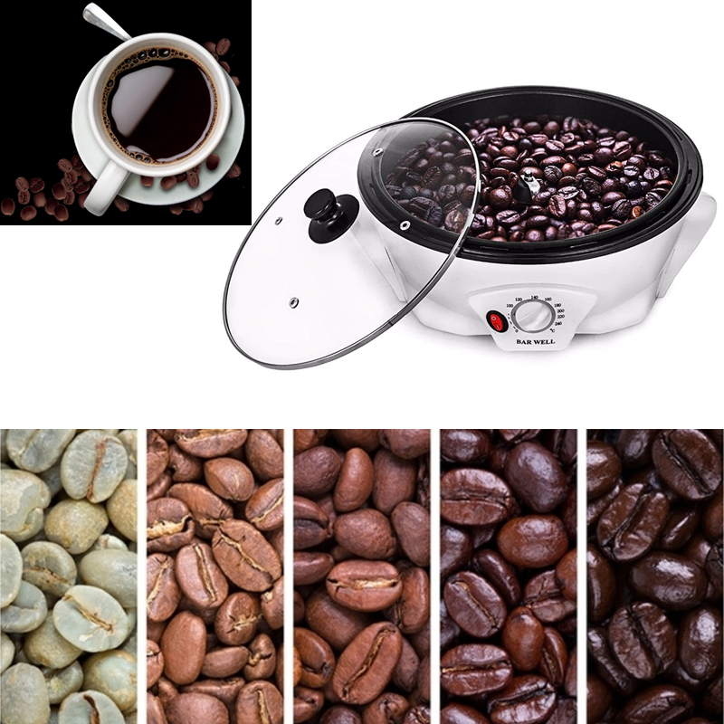 Nồi rang , chảo rang , máy rang , máy làm hạt cafe mini bằng điện tự động BAR WELL SCR-301 công nghệ Nhật Bản tiện lợi đa năng
