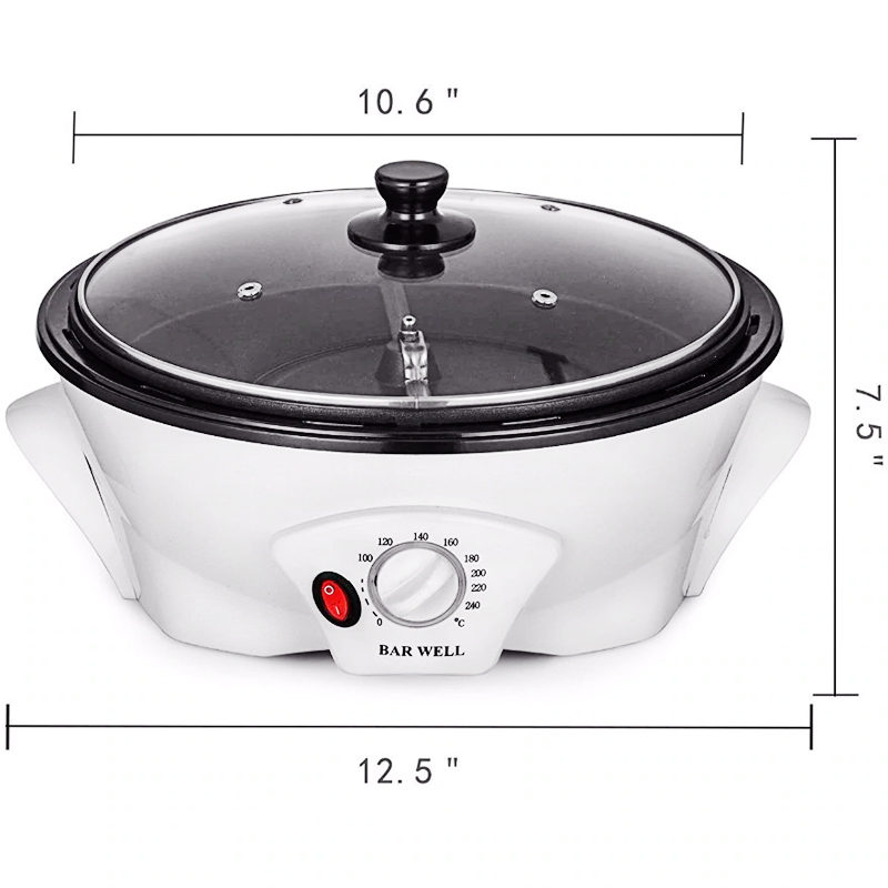 Nồi rang , chảo rang , máy rang , máy làm hạt cafe mini bằng điện tự động BAR WELL SCR-301 công nghệ Nhật Bản tiện lợi đa năng