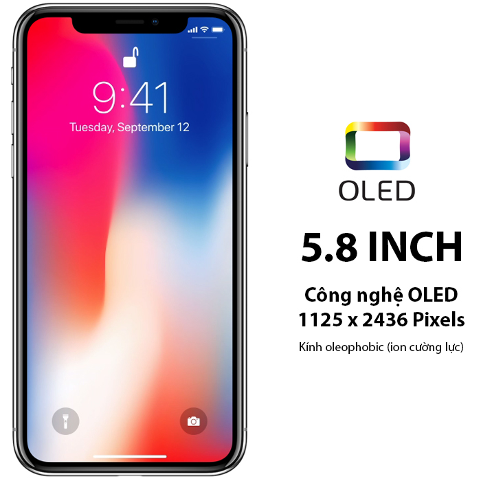 Apple iPhoneX - 256GB Silver - Hàng VN/A chưa active TBH