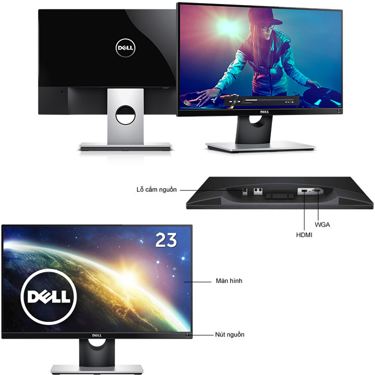 Màn hình LCD Dell 23" Model S2316H Wide Led nhập khẩu