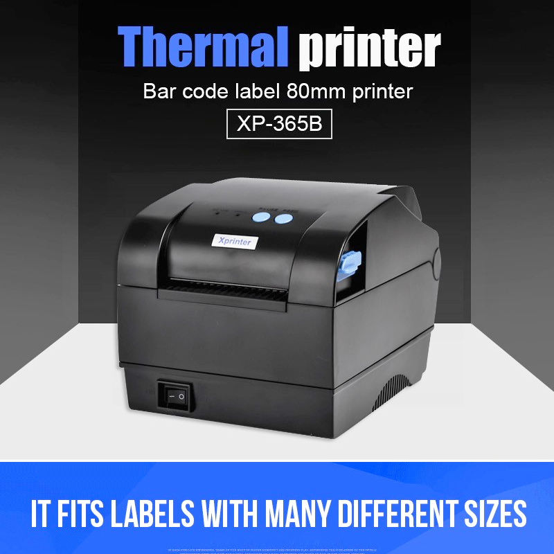 Máy in mã vạch XPrinter XP-365B (khổ 80mm, in nhiệt)