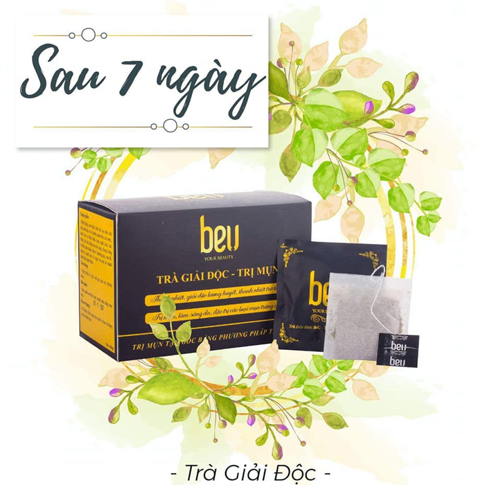 Trà thanh nhiệt trị mụn, thải độc, thanh lọc, cân bằng nội tiết tố BeU 30 gói
