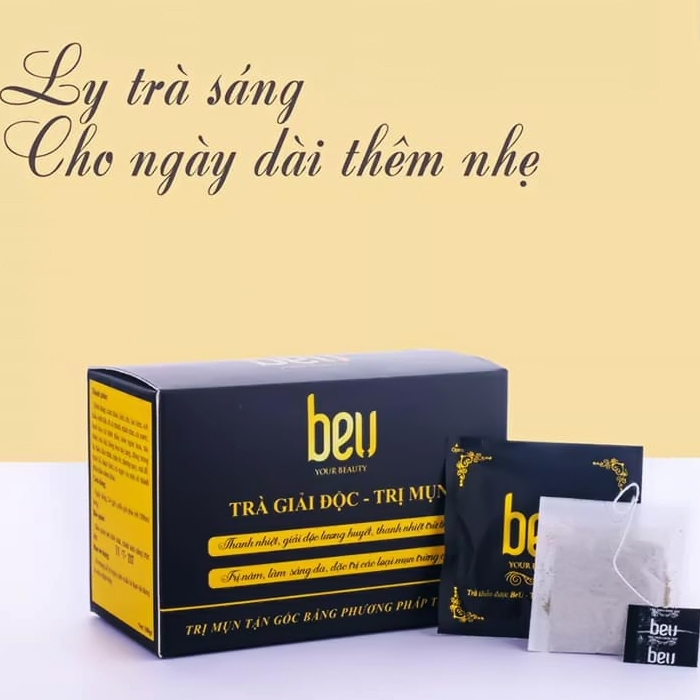 Trà thanh nhiệt trị mụn, thải độc, thanh lọc, cân bằng nội tiết tố BeU 30 gói