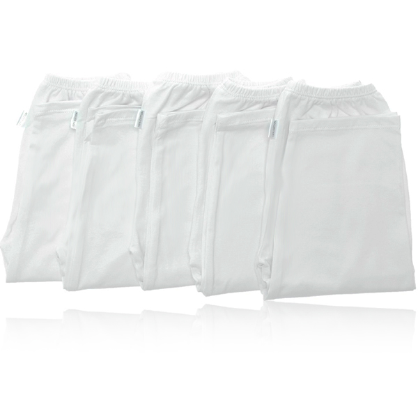 Bộ 5 quần dài trắng cotton Baby Q & N cho bé