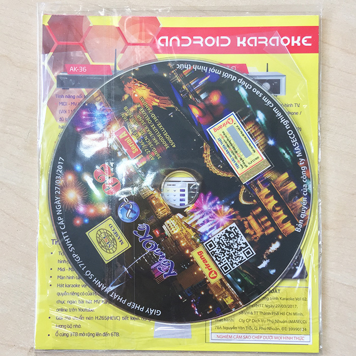 Bộ Đĩa Karaoke Arirang Vol.61/ 62 SERIAL A + Danh Mục Bài Hát mới nhất