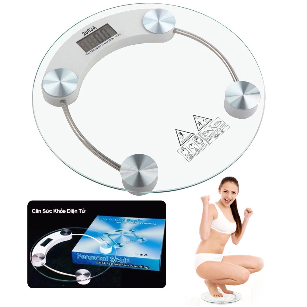 Cân điện tử mặt kính Personal Scale 2003A Max 180kg