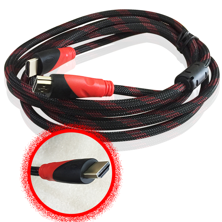 Cáp 2 đầu HDMI 1.4V dây dù tròn dài 1.4m kết nối TV