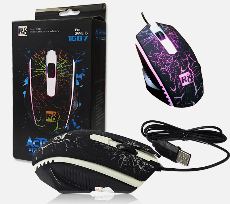 Chuột chuyên Game R8/1607 đèn Led tự chuyển màu