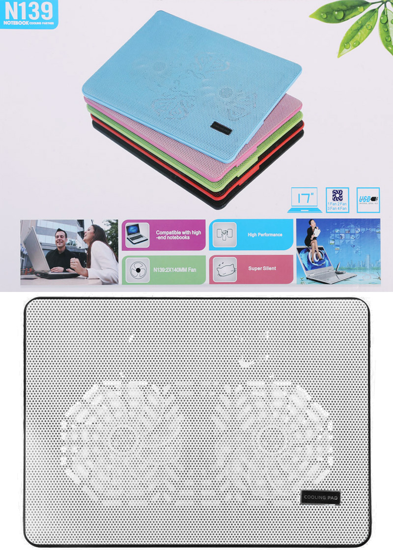 Đế tản nhiệt Cooling Pad N139 (2 quạt)