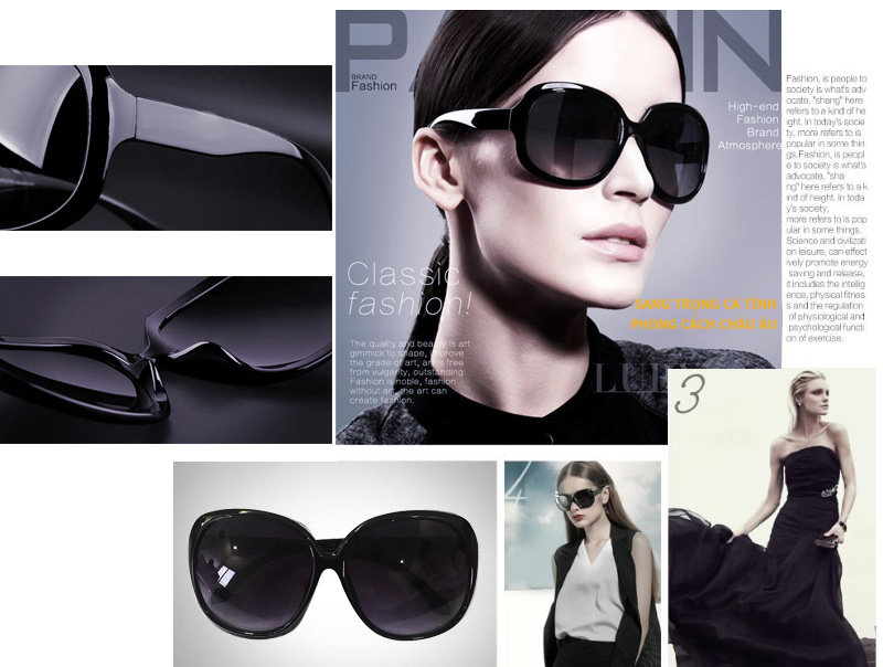 Kính mát nữ Glasses Style MK02 cao cấp (Tím đậm)