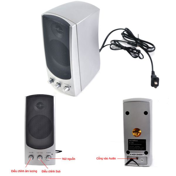 Loa vi tính 2.0 Soundmax A-140