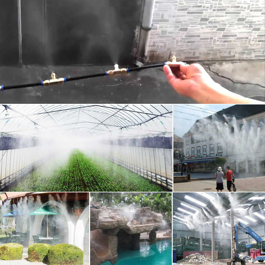 Bộ phun sương 100m dây, 30-35 béc, 1 cục lọc, 1 máy bơm (loại lớn, phun mạnh)