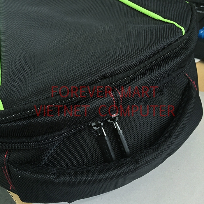Ba lô laptop 2 ngăn phối kẻ xanh phong cách thể thao