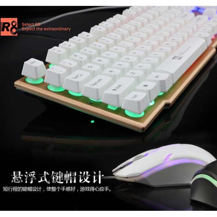 Bộ bàn phím giả cơ & chuột chuyên Game R8 1920 cao cấp