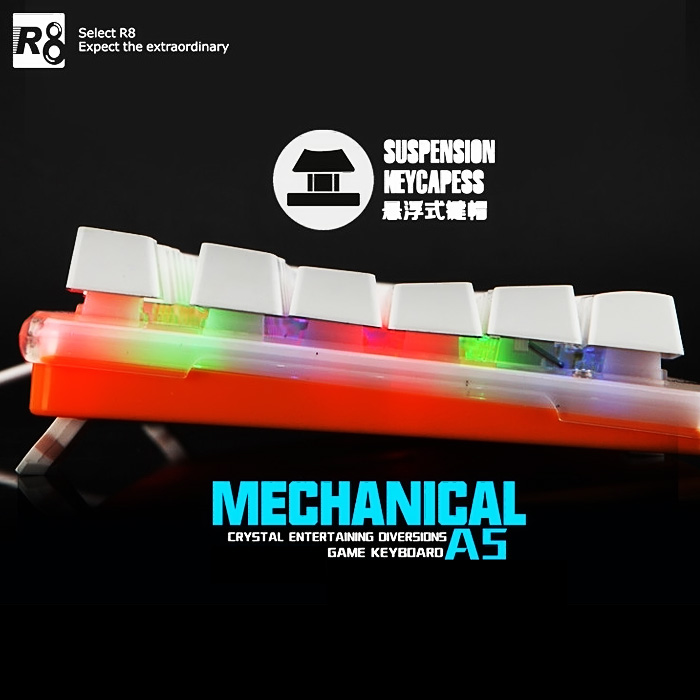 Bàn phím giả cơ  R8 A5 chuyên game Led 7 màu