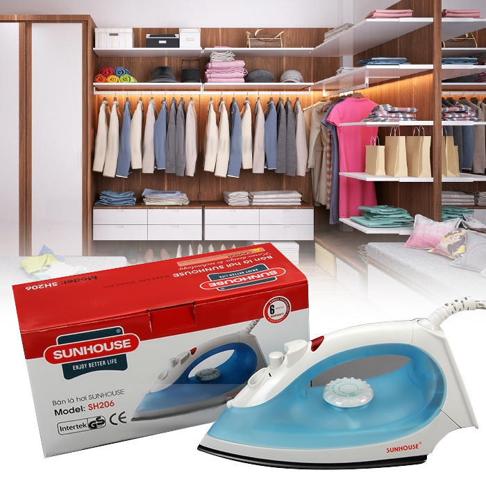 Bàn ủi hơi nước Sunhouse SH - 206 (Blue)
