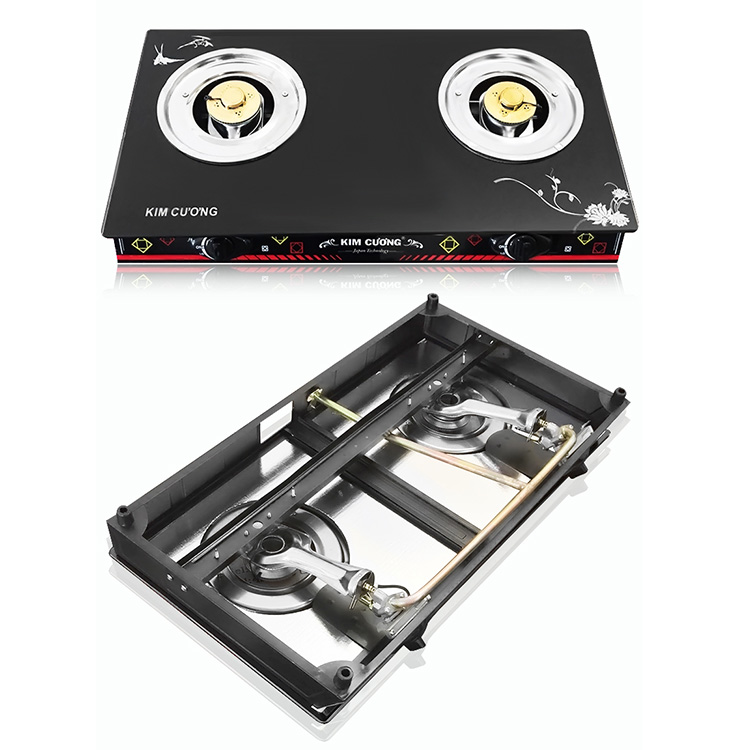 Bếp Gas đôi mặt kiếng Kim Cương KC-168