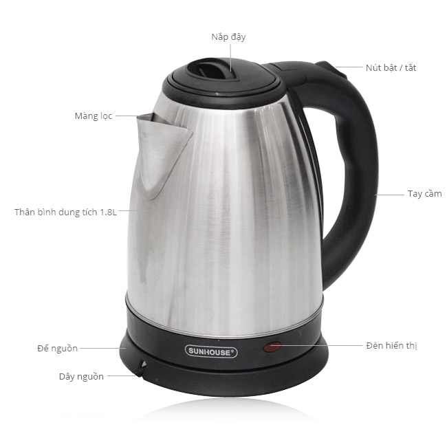 Bình đun siêu tốc Sunhouse SHD1182