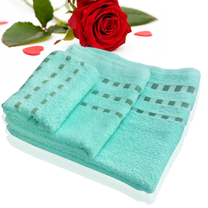 Bộ 3 khăn tắm 42cm, 84cm, 100cm 100% cotton bông mịn (Cam nhạt)