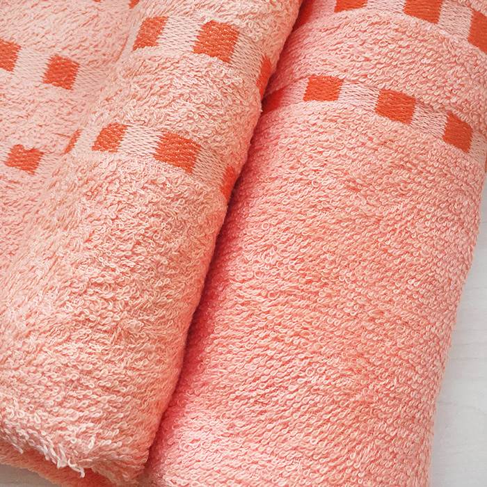 Bộ 3 khăn tắm 42cm, 84cm, 100cm 100% cotton bông mịn (Cam)