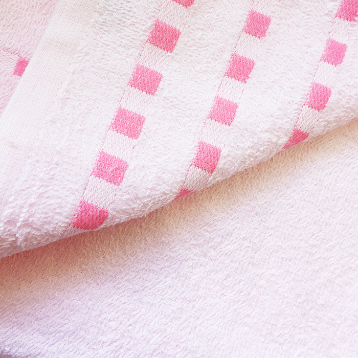 Bộ 2 khăn tắm 70cm, 100cm 100% cotton bông mịn (Hồng nhạt)