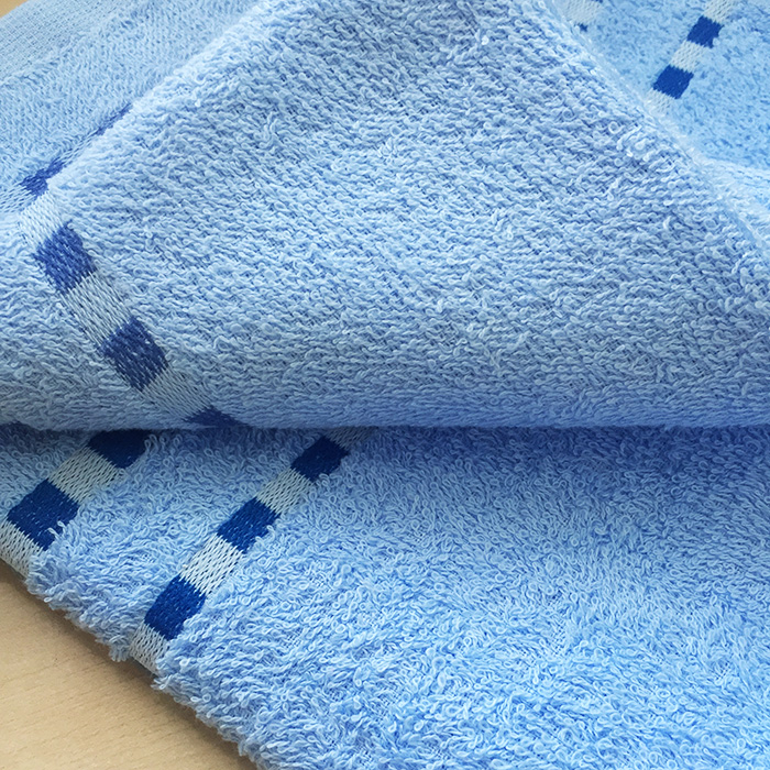 Bộ 2 khăn tắm 70cm, 100cm 100% cotton bông mịn (Xanh da trời)