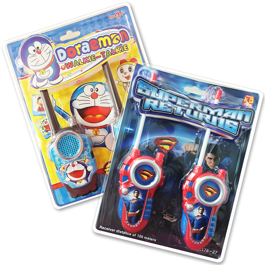 Bộ 2 bộ đàm hoạt hình cho bé (Đỏ)