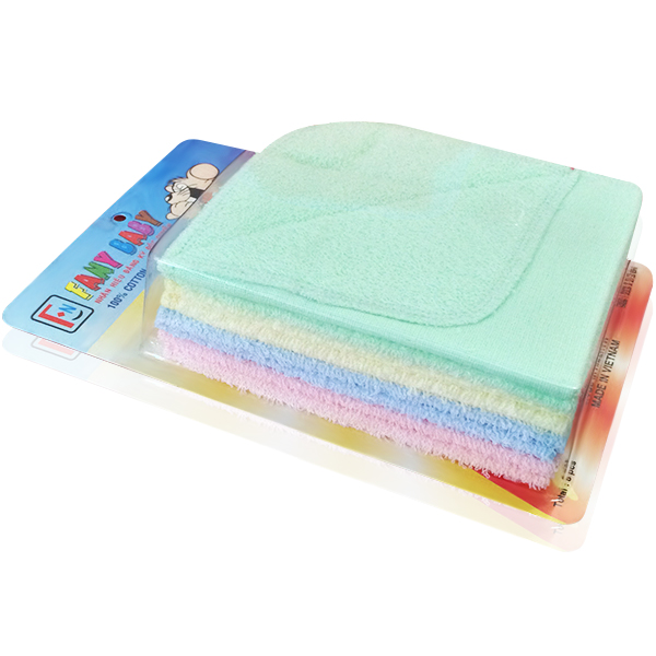 Bộ 8 cái khăn sữa 2 mặt Fany Baby 100% cotton