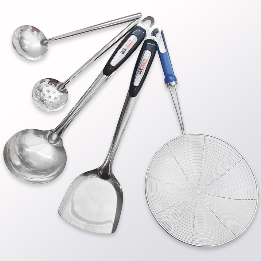 Bộ dụng cụ nấu ăn 5 món tiện dụng (vá, muỗng canh, mui)
