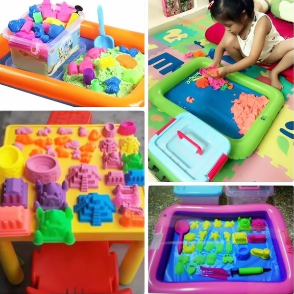 Bộ hộp đồ chơi cát động lực loại lớn có phao nhỏ dành cho bé