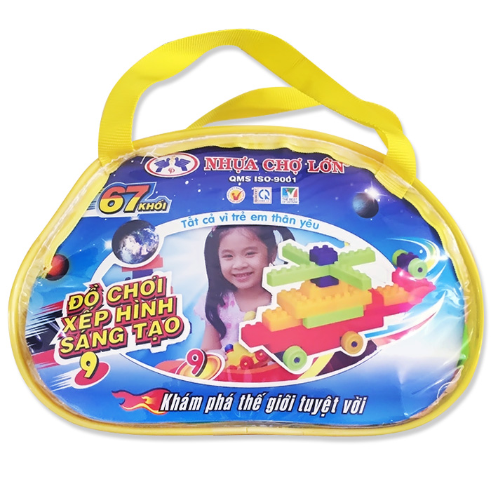 Bộ xếp hình 3D Lego 67 khối sáng tạo cho bé