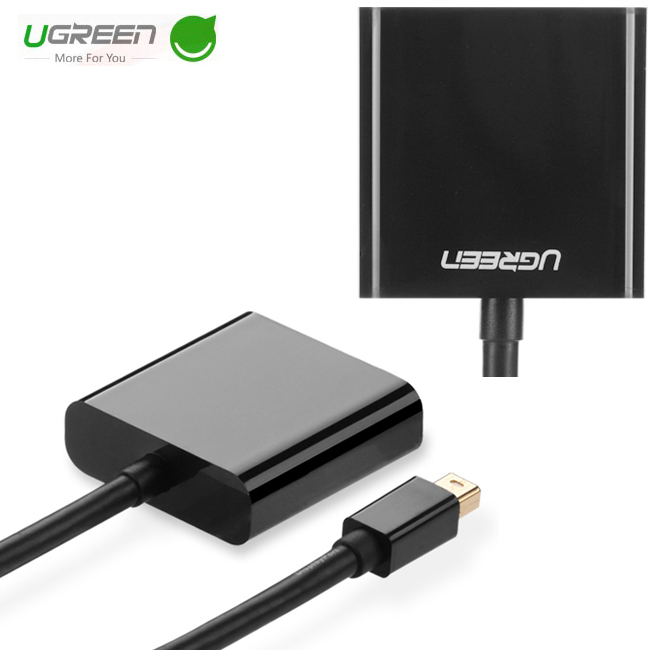 Cáp chuyển đổi Minidisplay/Thunderbolt to VGA UGREEN 10459 (Macbook, Suface book ra TV, LCD, máy chiếu)