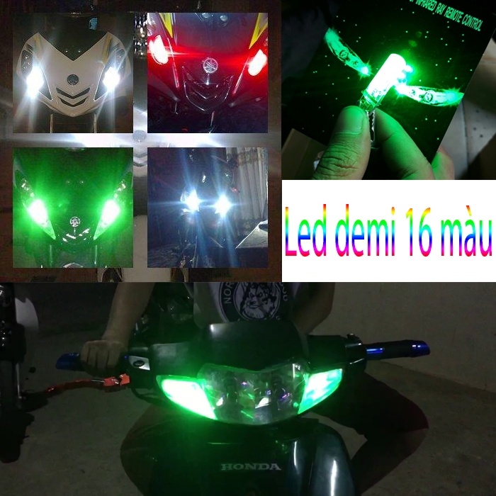 Đèn Led Demi 16 màu có remote