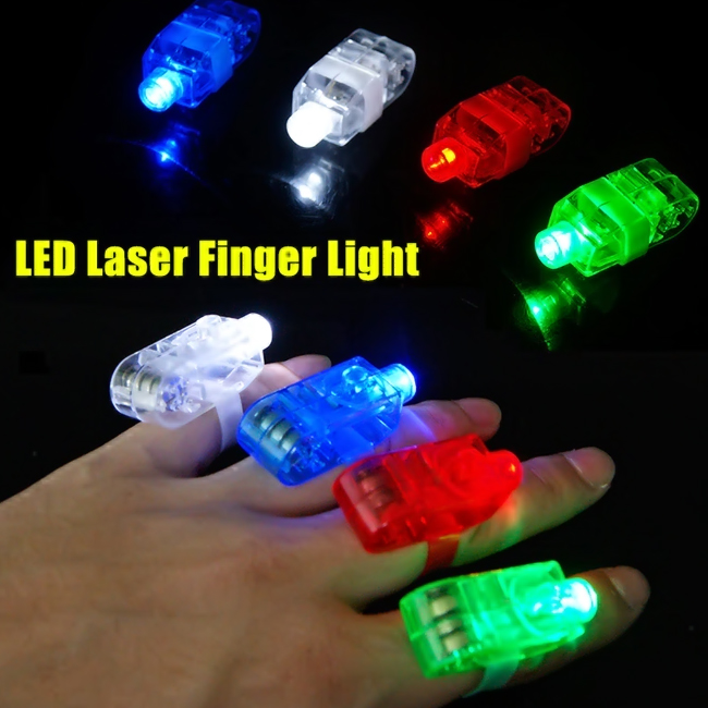 Bộ 2 đèn Led đeo ngón tay phát sáng (nhiều màu)