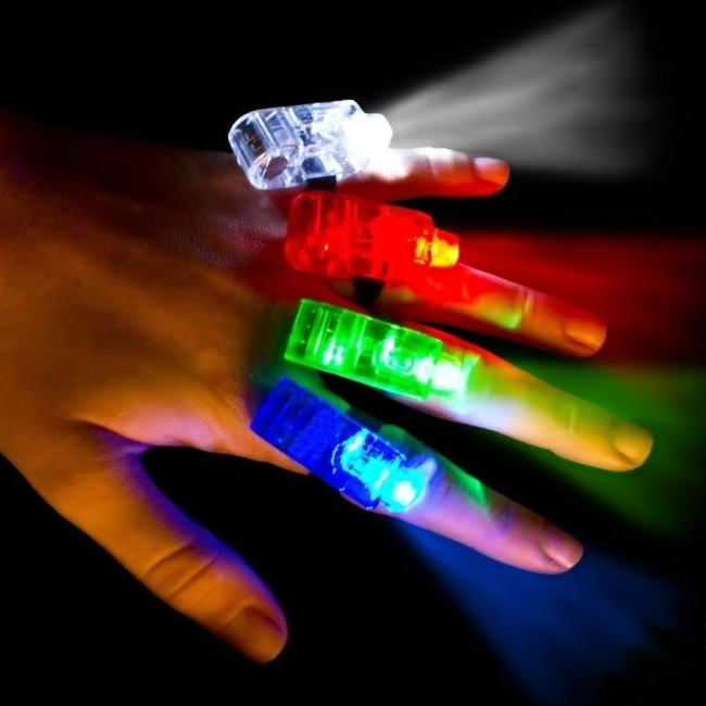 Bộ 2 đèn Led đeo ngón tay phát sáng (nhiều màu)