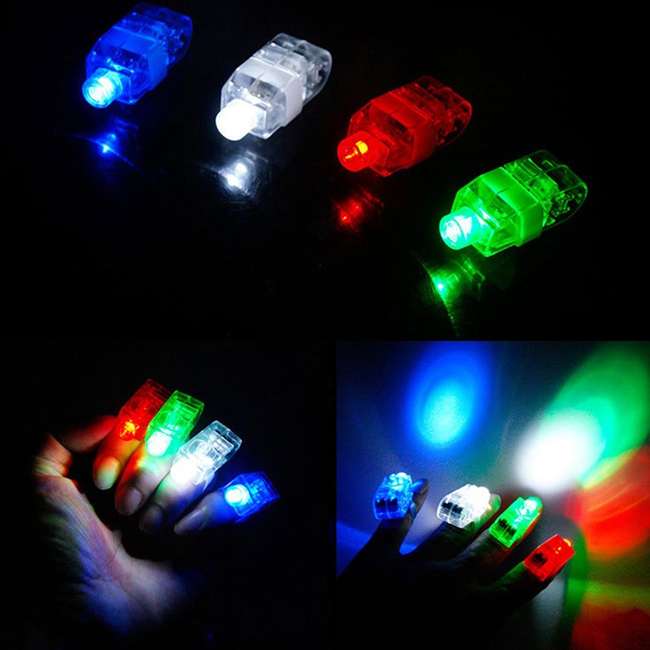 Bộ 2 đèn Led đeo ngón tay phát sáng (nhiều màu)