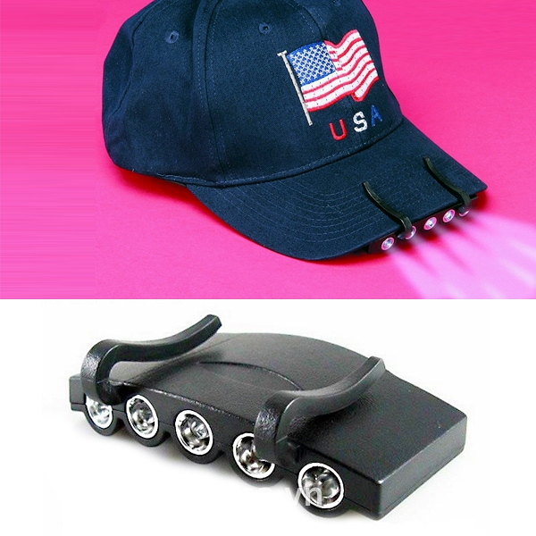 Đèn gắn nón 5 bóng led mini 2 chế độ sáng