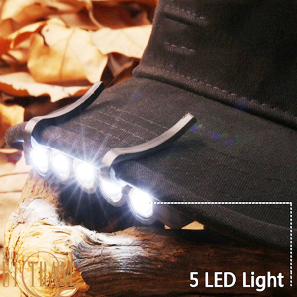 Đèn gắn nón 5 bóng led mini 2 chế độ sáng