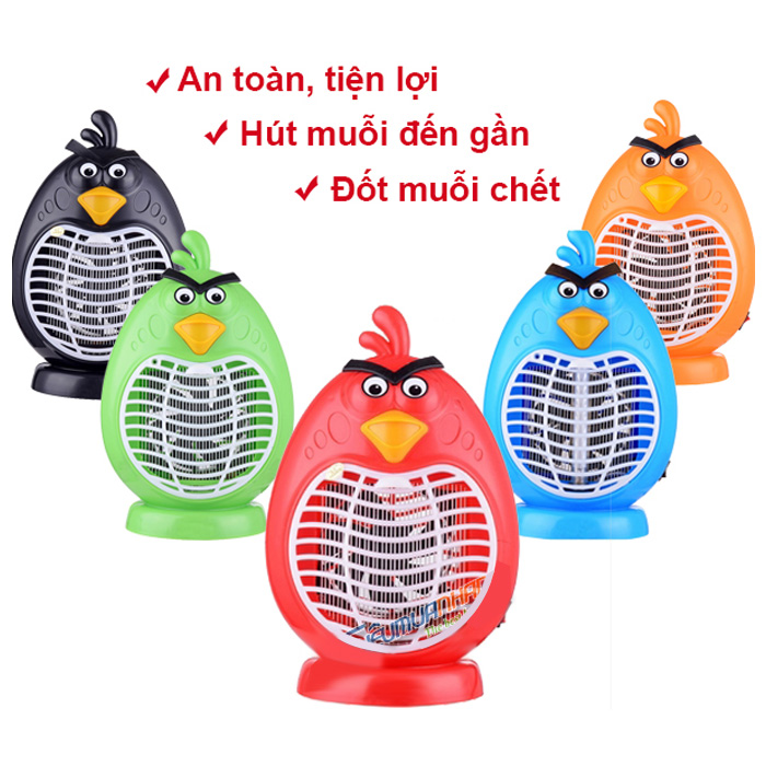 Đèn ngủ bắt muỗi hình Angry Bird Hiên Hoa (Xanh)