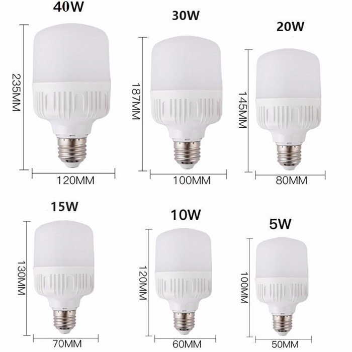 Bóng đèn Led bulb hình trụ hynit 20W (ánh sáng trắng)