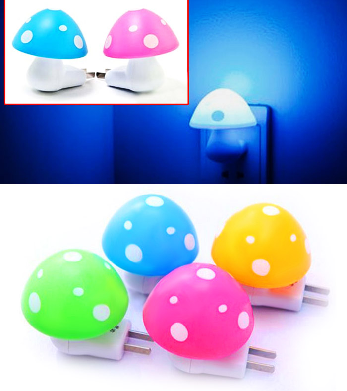 Bộ 2 đèn ngủ cảm ứng hình nấm siêu đáng yêu