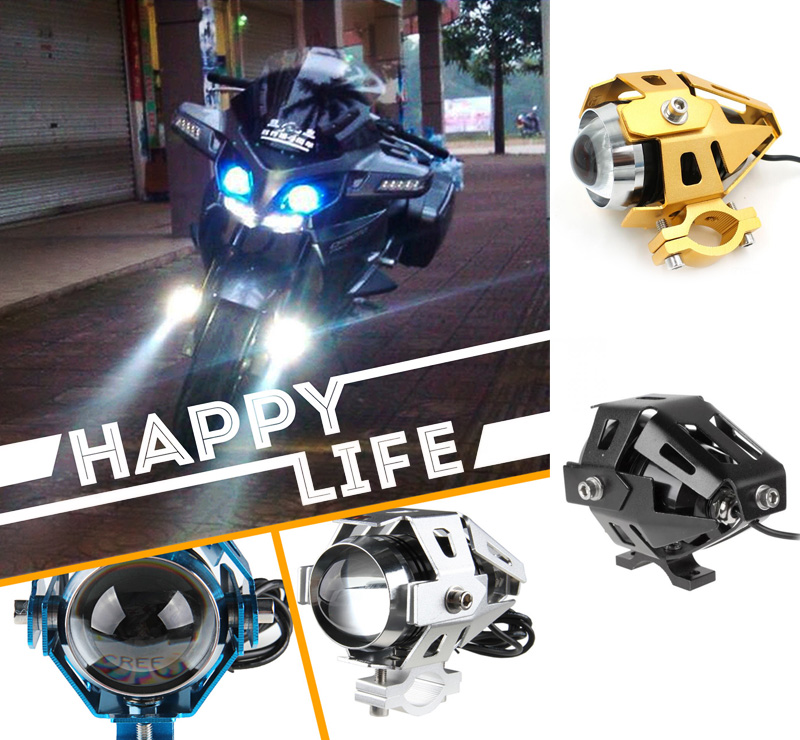 Bộ 2 đèn Led trợ sáng U5 cho xe máy (Đỏ)